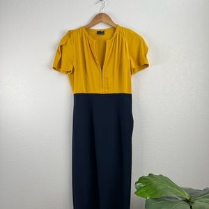 FENDI Yellow/Violet MIDI Dress Sz 40